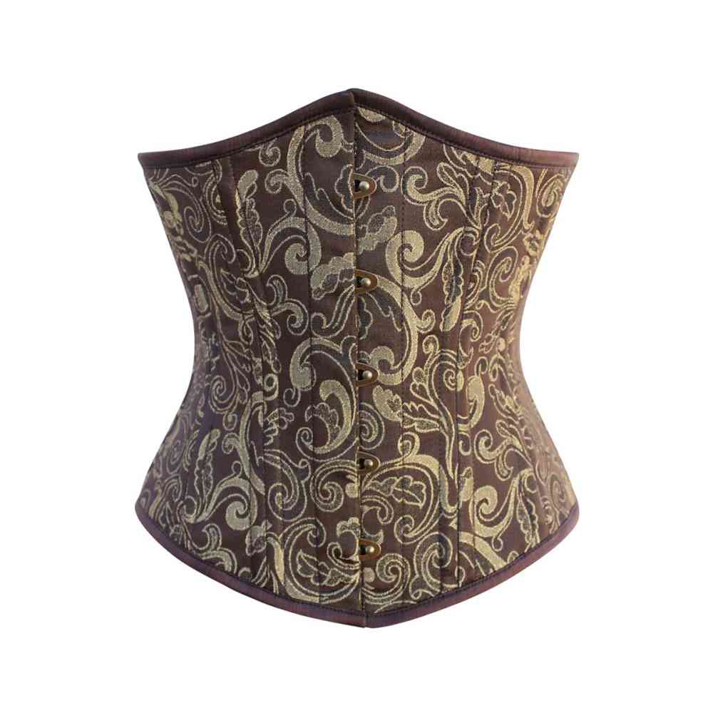 Attitude Corsets - Ohaia Unterbrustkorsett - Goldfarben/Braun